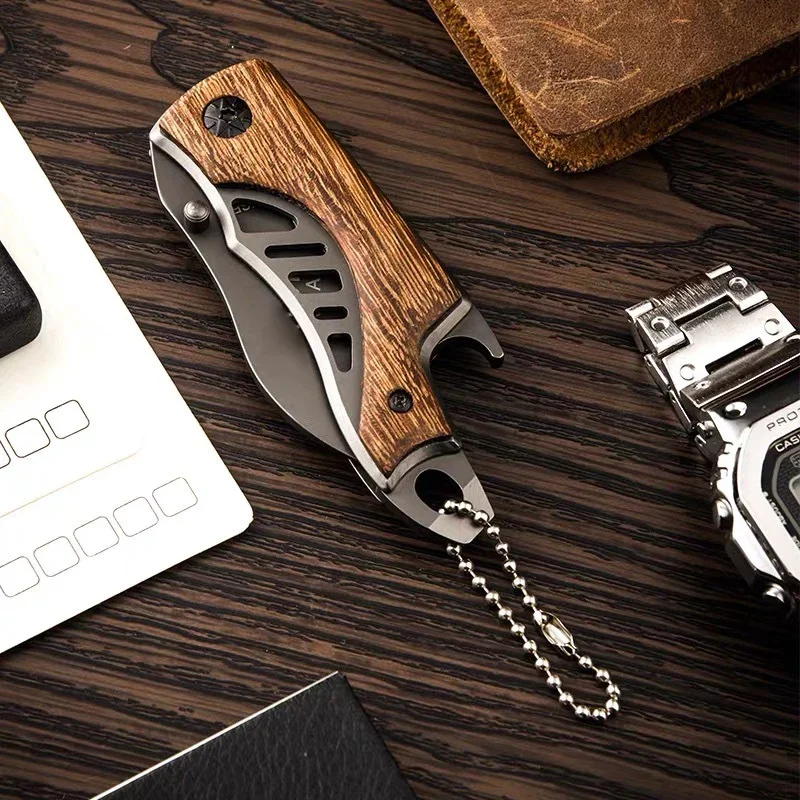 New Outdoor multifunctional folding knife, outdoor self-defense knife, survival knife, mountaineering , bottle opener EDC