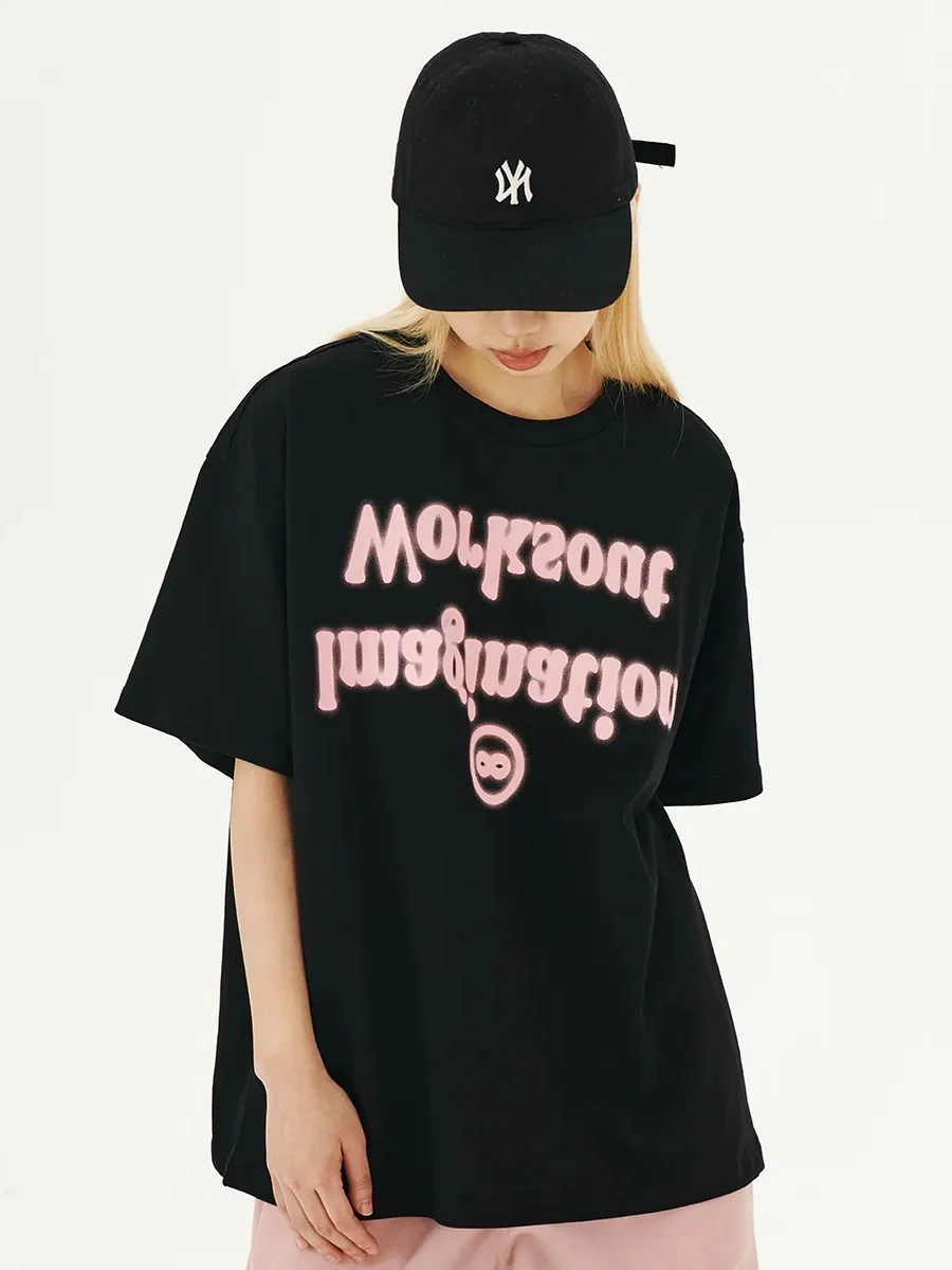 

plus Size 300 Pou Women's T-irt round Ne Letter Print ort Sve American Sle Summer Top for Hourglass Pear ...