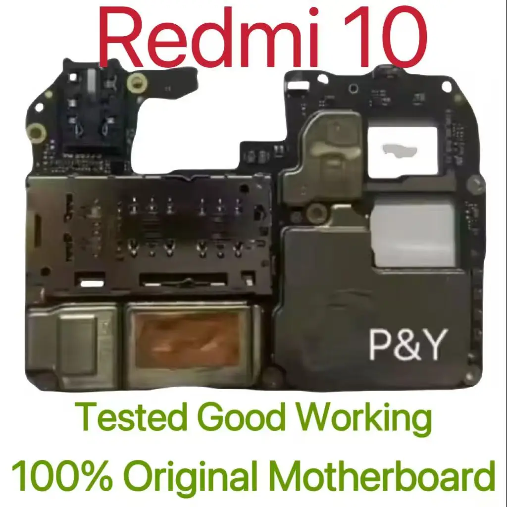 Global Version Original Unlocked Motherboard for Redmi 10 Tested Circuit Plate Main Logic Board for Redmi10