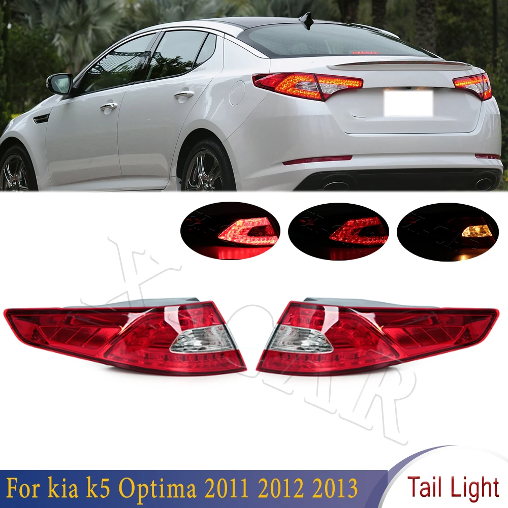 

LED Left Right Outside Tail Light Rear Stop Warming Fog Lamp For kia k5 Optima 2011 2012 2013 Car Accessories