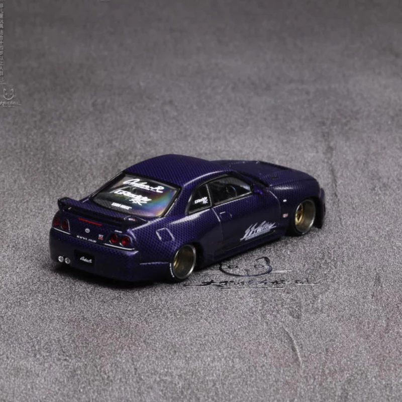 โมเดลรถ Kaido House MINIGT 1/64 Skyline GTR R33 ทำจากโลหะผสม แบบตั้งโชว์ ของสะสม ตกแต่งบ้าน ของขวัญวันหยุด ของเล่น