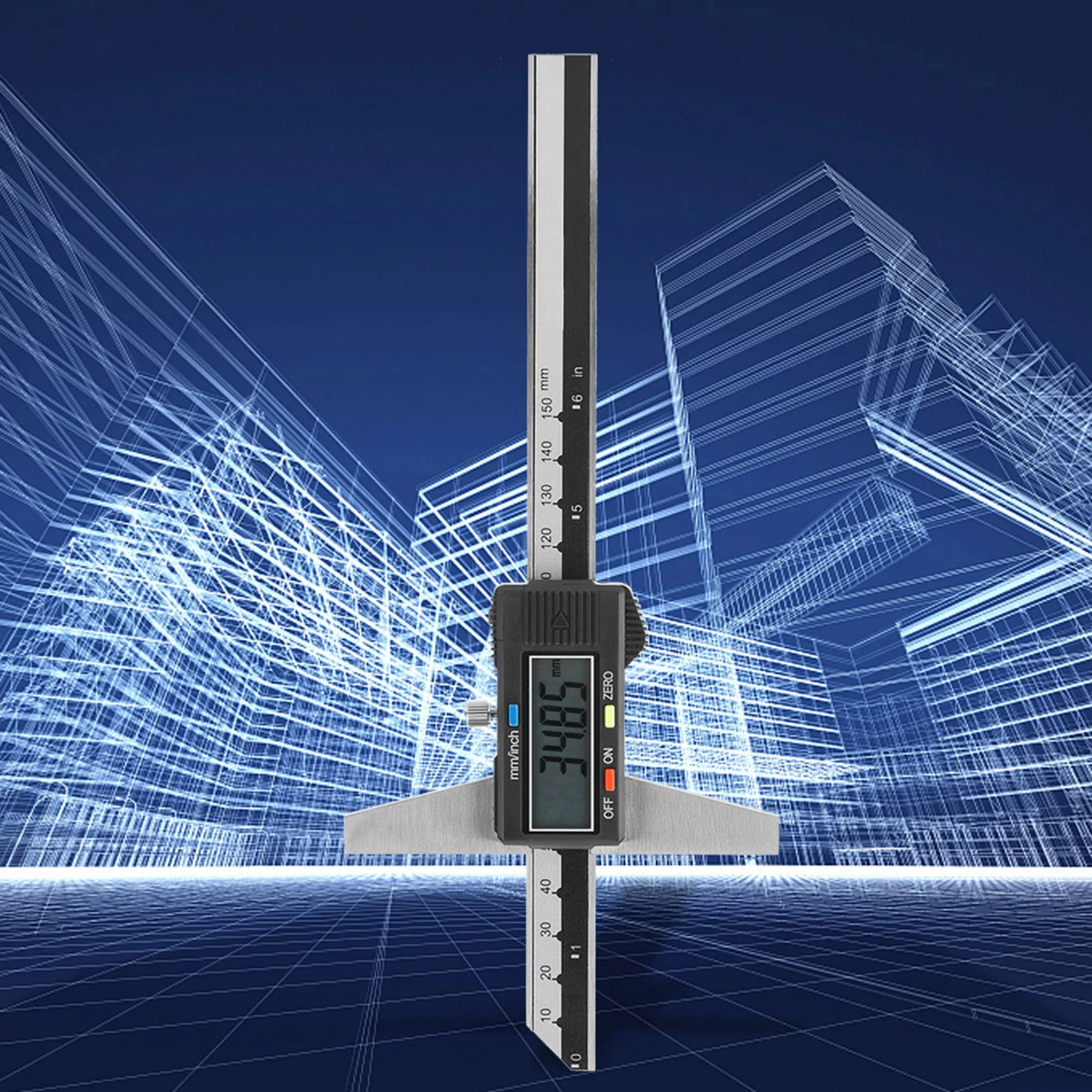 Calibrador Vernier de profundidad Digital de acero inoxidable de alta precisión, herramienta de medición de calibre 0-150mm, 0,01mm
