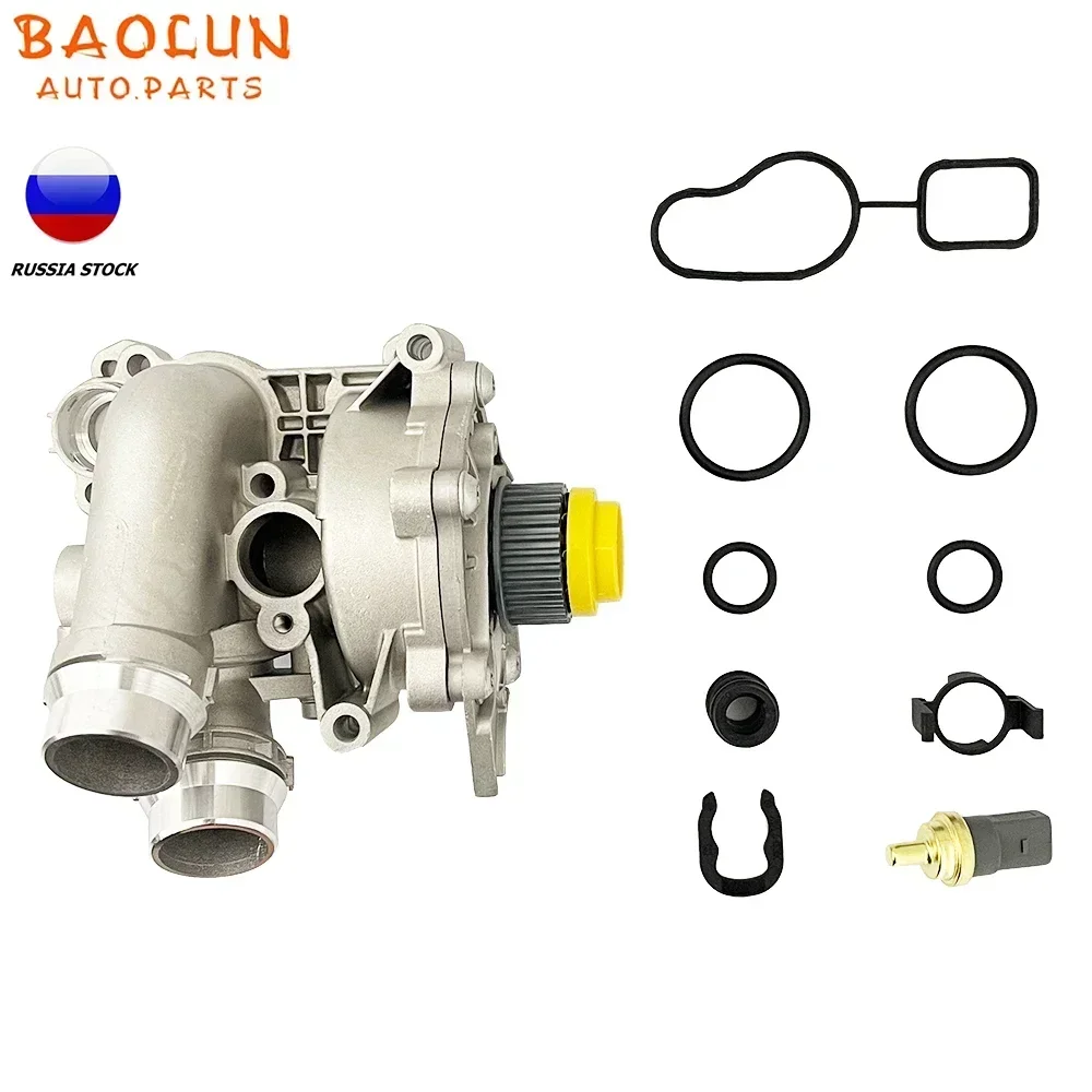 BAOLUN    Aluminum Thermostat Engine Water Pump Repair 06H121026DD  06H121026CD For Audi A3 A4 Q5 TT VW CC Tiguan Jetta Golf GTI