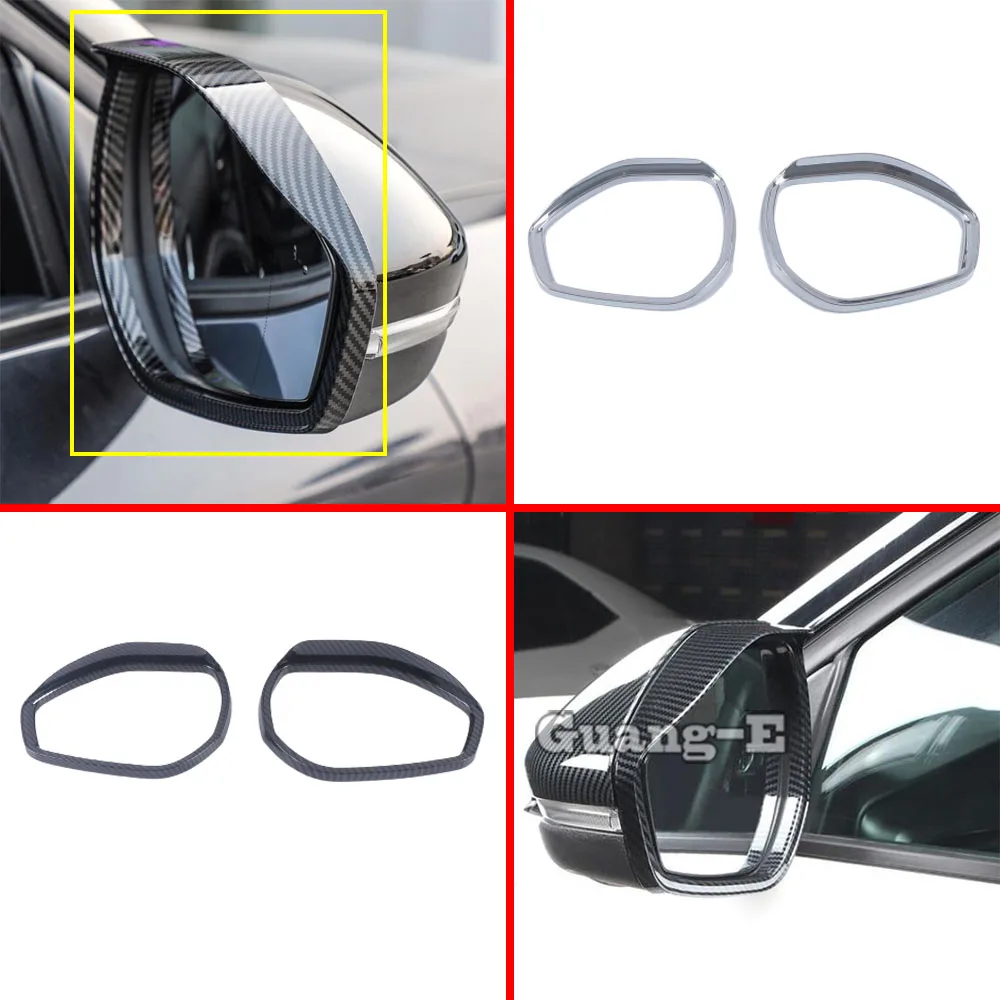 Eyebrow Rear View Side Glass Mirror Trim Frame Rain Shield Sun Visor Shade Parts For Ford Explorer U625 2019 2020 2021 2022 2023