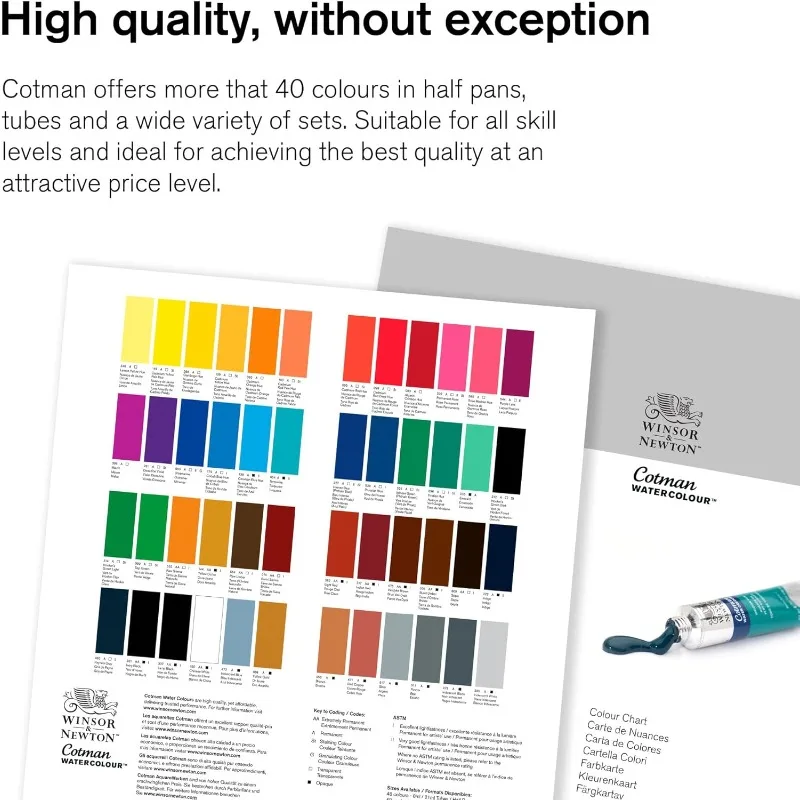 8ml/21ml Winsor & Newton Cotman Watercolor Paint High Quality, Yet Affordable, Delivering Trusted Performance Good Transparency