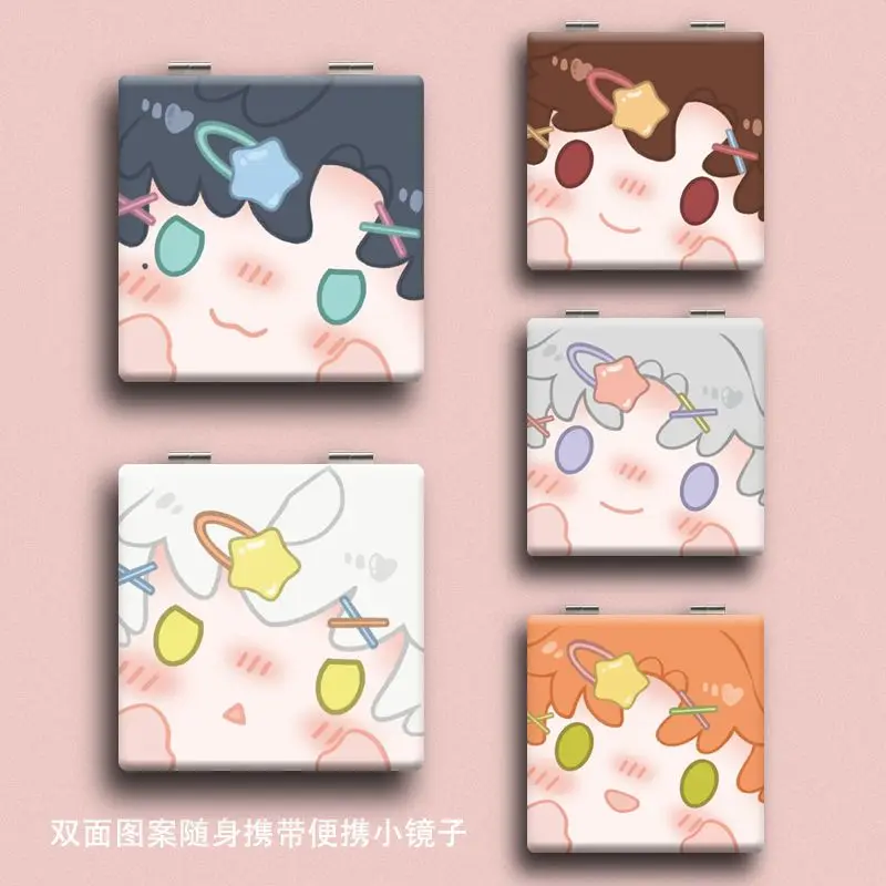 Anime Game Light and Night Cos Jesse Charlie Sariel Evan Osborn New Unisex 7x7cm Portable 2024 Q Cute Touch Up Mirror Gift