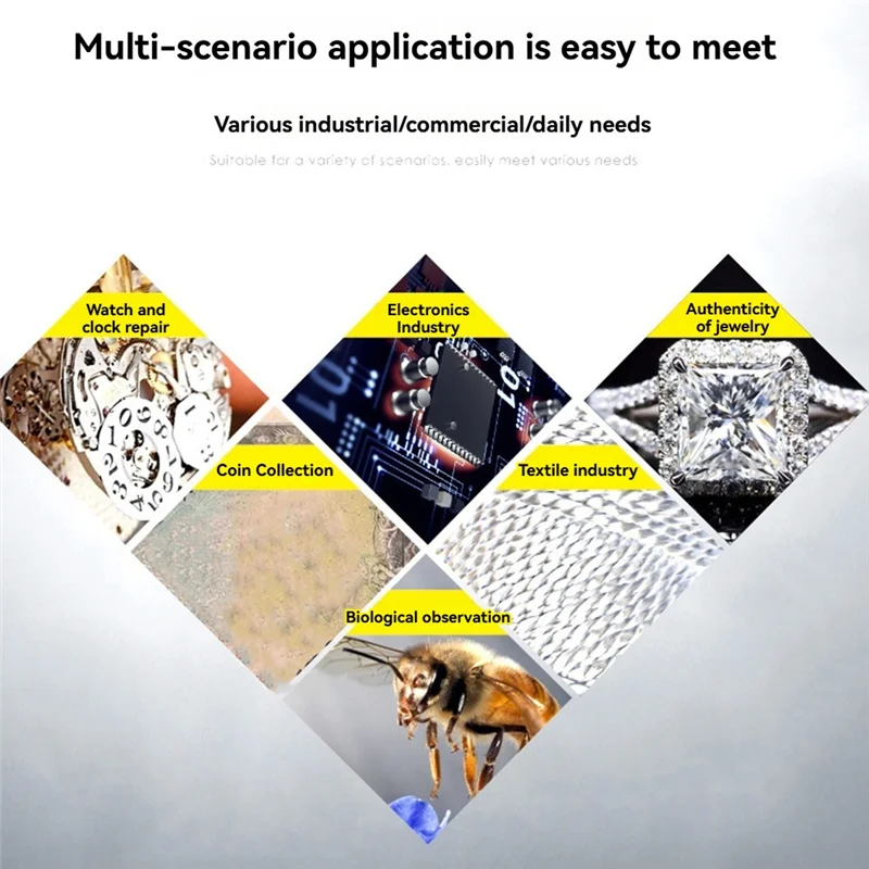 

ABAH-4.3 In LCD Digital Microscope 40-1000X Soldering Microscope For Error Coins USB Magnifier Micro Microscope With 8 LED