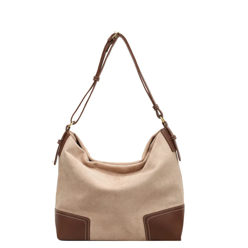 

Suede Tote Sling - Women's Hobo Bag for Autumn Commute, Convertible FrostGuard Crossbody with Luxury Minimalist Aesthetic