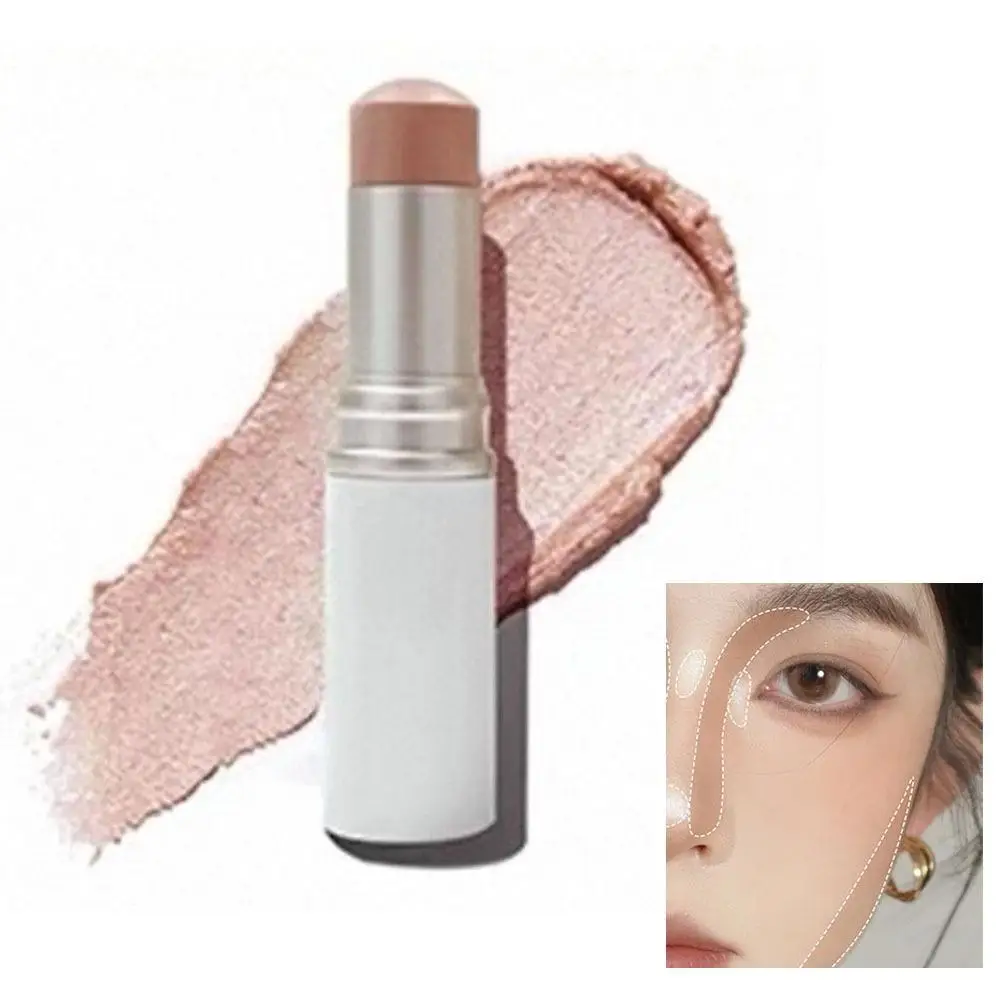 Koreanische Hince Erhellen Gesicht Highlighter Rouge Stick Glitter Corrector Feuchtigkeitsspendende und Natürliche Make-Up Fühlen Make-Up Kosmetik