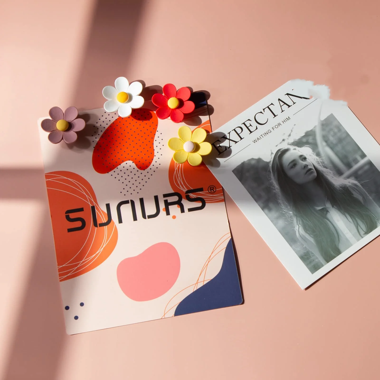 Bview Art لطيف زهرة مغناطيس الثلاجة الملونة قوية الزخرفية مضحك لخزانة السبورة مكتب المطبخ