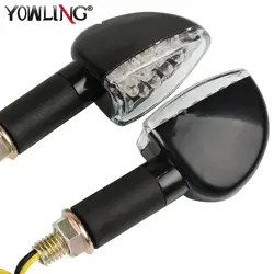 Motorcycle Turn Signal Light Flexible 12 LED Turn Signals Indicators Blinkers Flashers for Sportster XL883 XL1200 MT-10