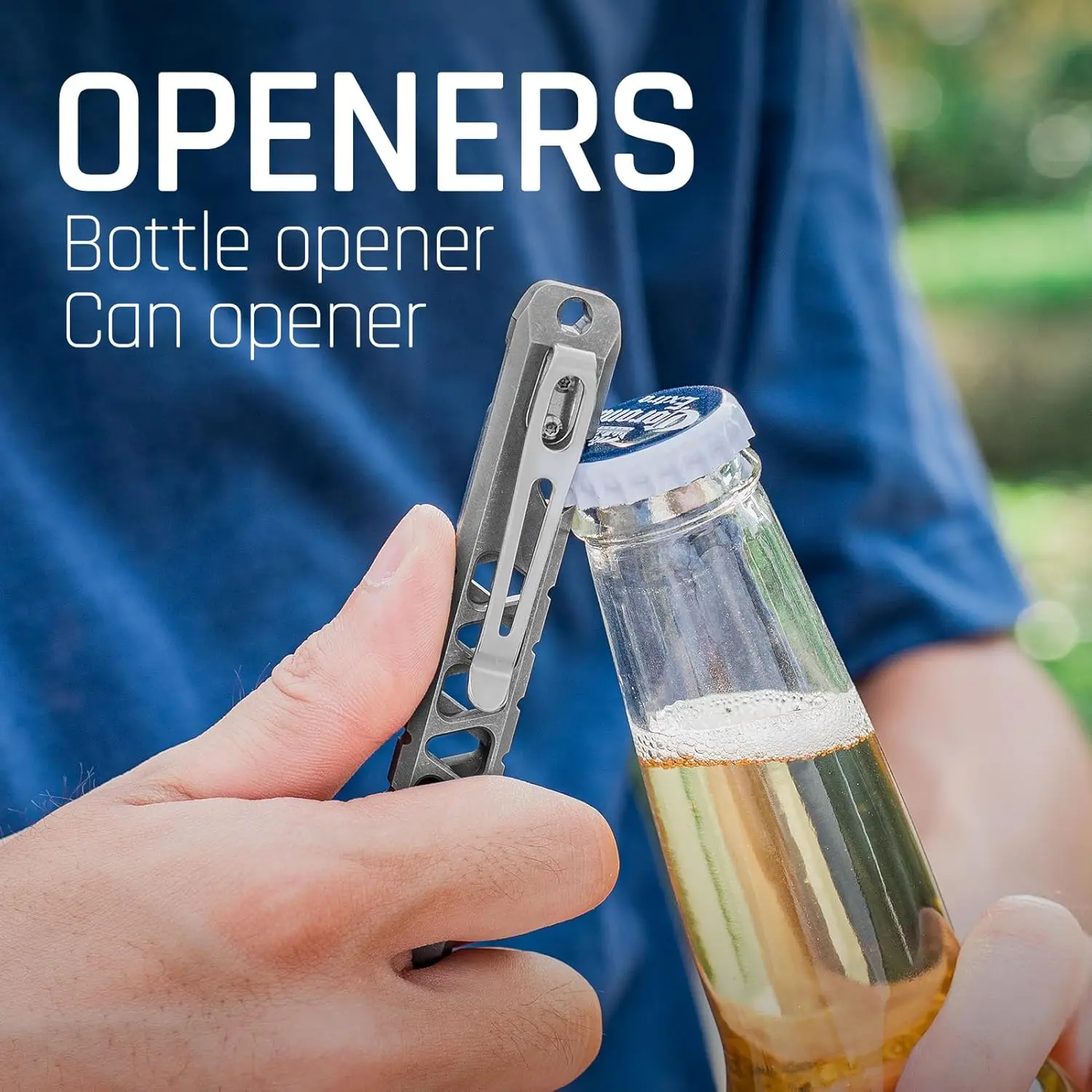 Titanium EDC Pry Bar,Keychain Pry Bar Multitool With Bottle Opener, Pocket Small Crowbar for Men Outdoor,EDC Pocket Mul-tool