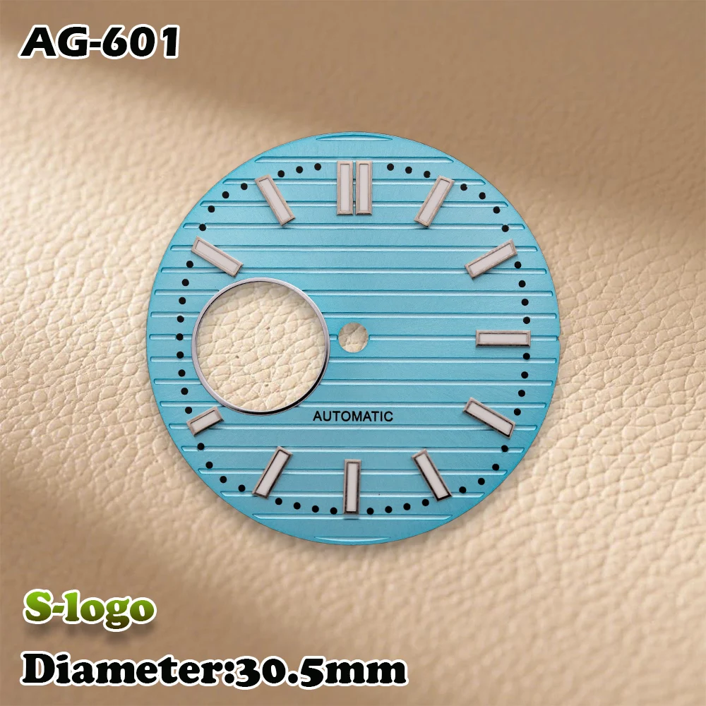 حركة NH38 - قرص مجوف بشعار S مقاس 30.5 مم مع مضيئة باللون الأخضر |   إكسسوارات تعديل الساعات الرجالية