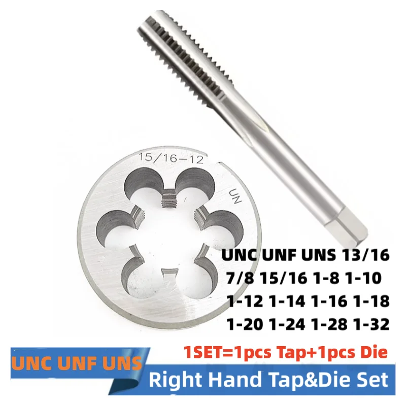 american screw hand tap and die grupo fino thread taps suit unc uns unef 13 16 15 16 18 110 1 12 1 14 1 16 1 18 conjunto 01