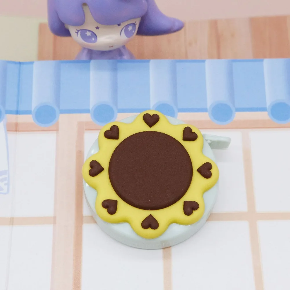 Portable Mini Tape Measure Cartoon Soft Retractable Cartoon Mini Tape Measure 1.5m Flexible Flower Tape Measure Tailor