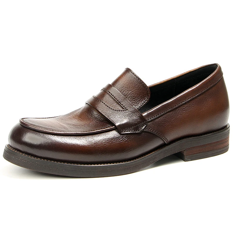 

handmade Men formal shoes Genuine leather Men's dress shoes Business Men's leather shoes Cowhide Casual loafers High quality