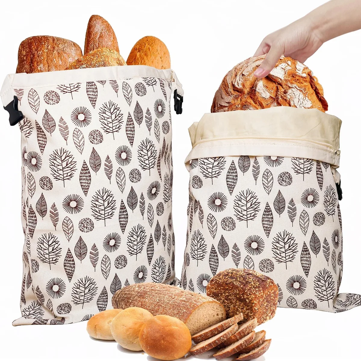 Beeswax Food Cover - Sacchetti di pane riutilizzabili in cera