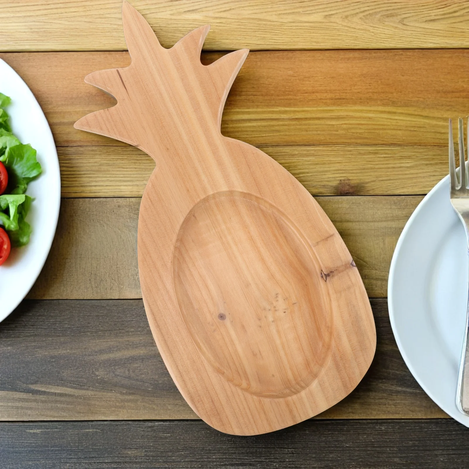 

Natural Pine Wood Serving Tray for Grilled Food Steak Cheese Heat Resistant Easy Clean Wooden Platter Fruit Meat Board Kitchen
