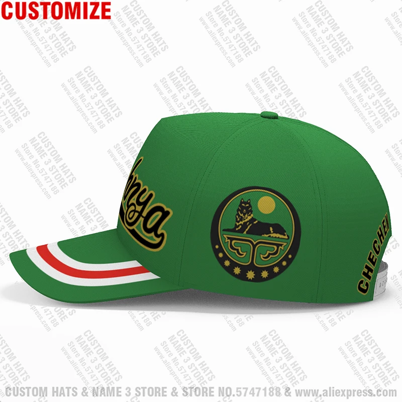 Chechnya Baseball Caps Free Custom Name Rossiya Team Logo Chechen Hats Grozny Travel Argun Gudermes Russian Russia Flag Headgear