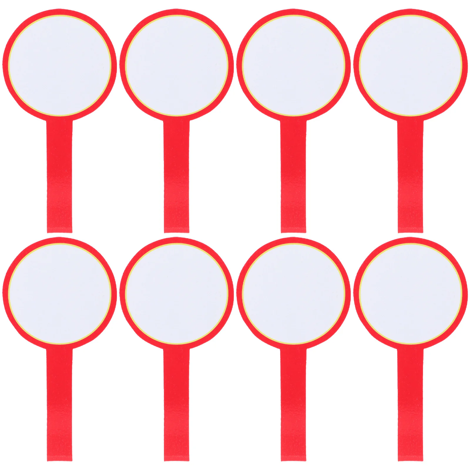 8pcs Double Side Scoreboard Blank Writable Handheld Whiteboard For Voting Auctions Judging Dry Erase Paddle Mini Score Plates