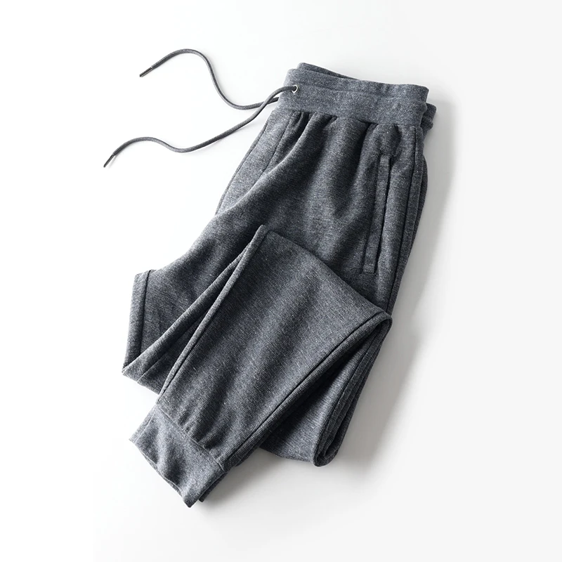 

Король качества! Прекрасный флис! Осенние Новые Мужские Спортивные Брюки с Эластичным Поясом и Манжетами, Трикотажные, Повседневные, Модный Городской Стиль