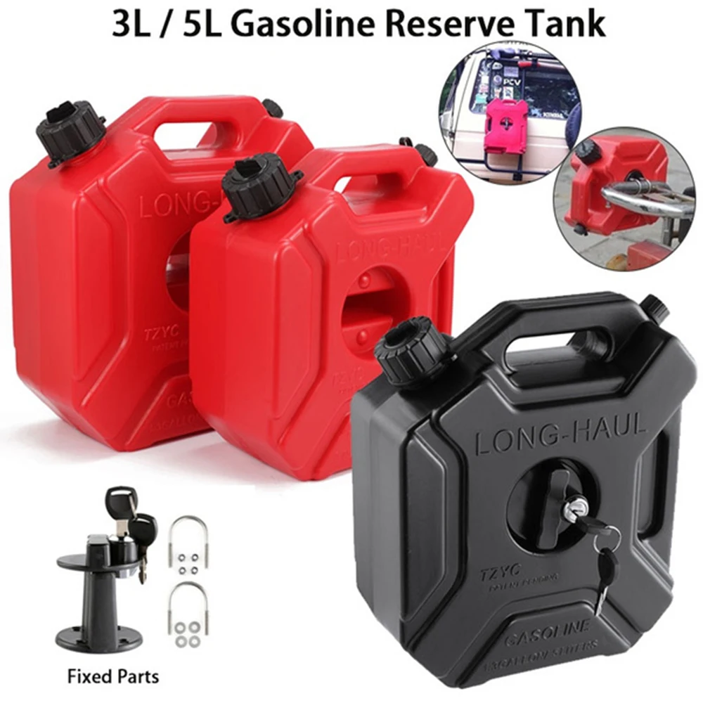 Support de verrouillage solide pour bidon de carburant, pour 3/5L Jerry Can, réservoir de carburant Diesel, réservoir d'huile, réservoir de rechange, avec clé