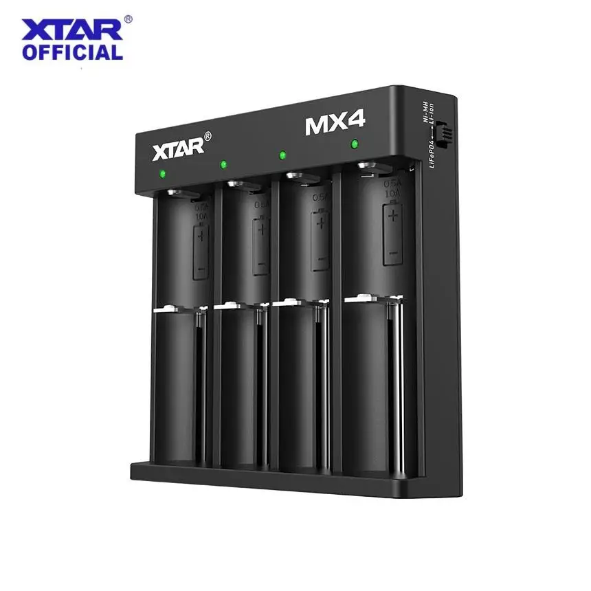 

XTAR MX4 Charger New Widest Compatibility Smart 1.5V Battery Charger AA AAA Li-ion Battery Charger Lifepo4 Charger 18650 Charger