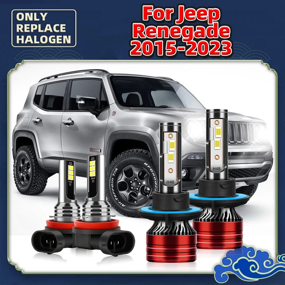 

Car LED 16000LM HiLo Lamps Auto Headlight Bulbs / Fog 12V Luces For Jeep Renegade 2023 2022 2021 2020 2019 2018 2017 2016 2015