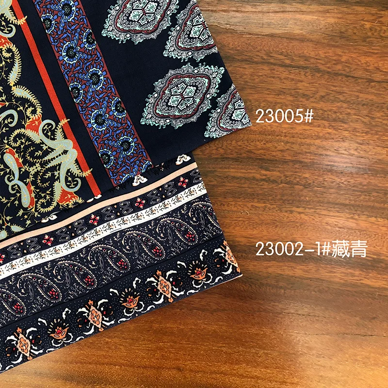 1 meter X 1.48 meter Quality Viscose Fabric Rayon Poplin Dress Shirt Material Wholesale Bohemian holiday style 190g/m