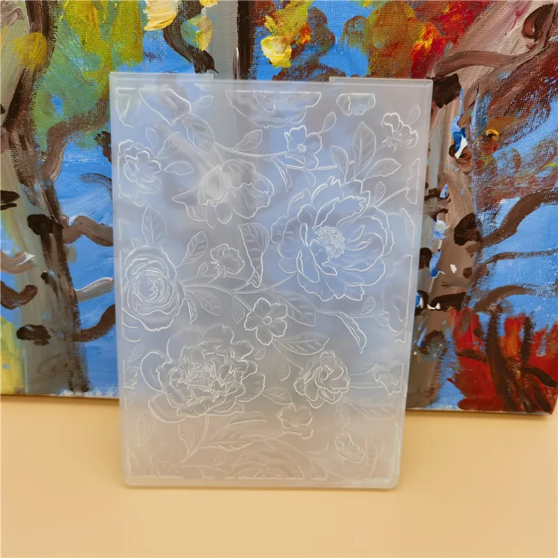 3D Country floral 3D Embossing Folder Embossed Forder for Birthday Spring Get well soon Card making Scrabooking Deco