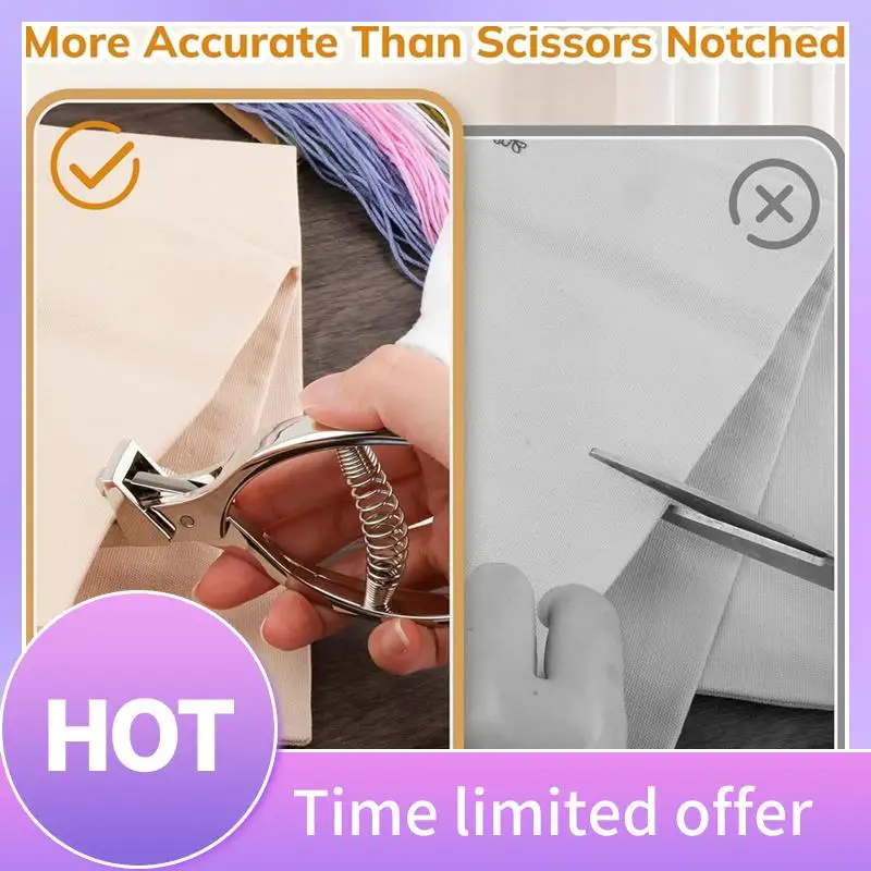 

B69C Pattern Notcher Tool For Fabric Sewing Pattern Pliers For Cloth Professional Hole Puncher Notcher Punching Pliers