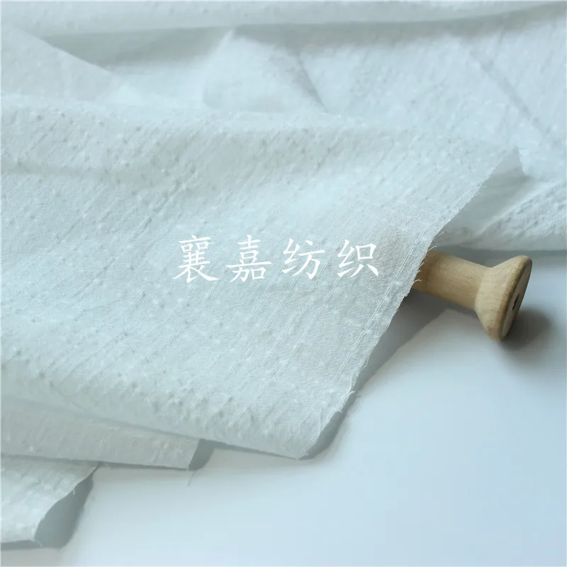Pure Cotton Yarn Jacquard Fabric Small Bubble Lattice Fabric Children\'s Wear Women\'s Clothing Cloth DIY Apparel Sewing Fabric