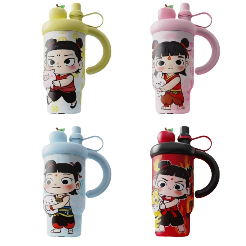 

Nezha чашка из нержавеющей стали студенческий чайник изолированные стаканы для воды 800 мл аниме праздничные подарки большой емкости около 2025