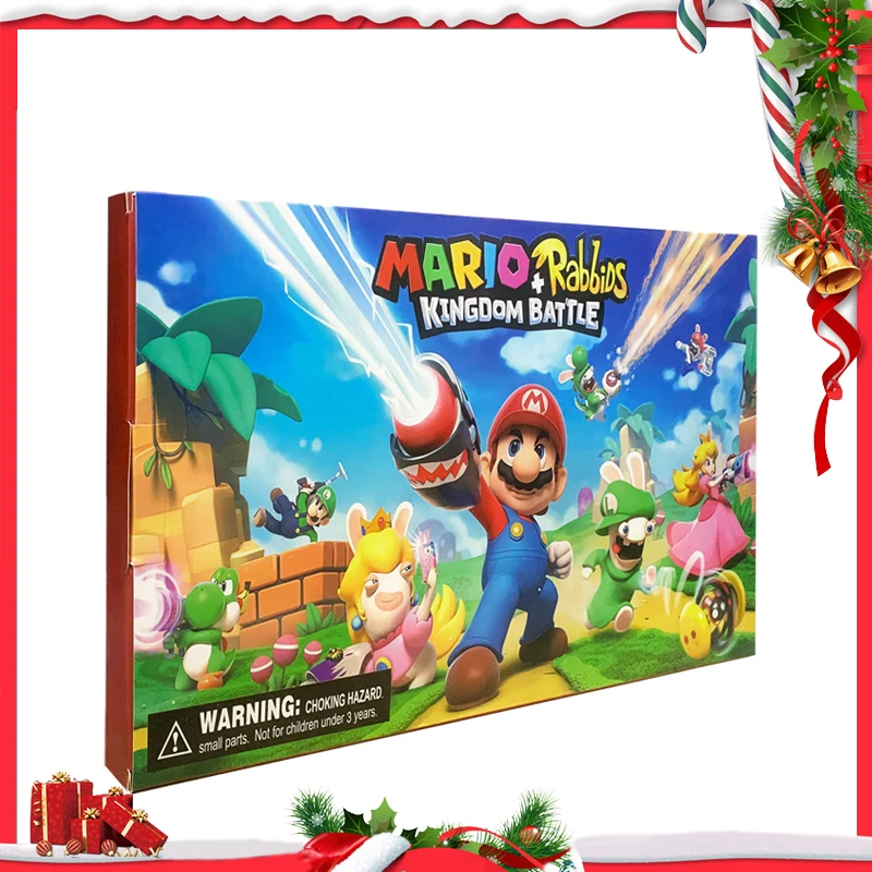 Mario Bros Advent Calendar Gift Box Toy Set Doll Children Christmas 24 Day Countdown Comes Gifts Game Peripherals Minifigure Toy