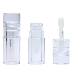 Round Transparent Lip Gloss Tubes with Brush Lipgloss Lipstick Lip Blam Empty Tube Bottle Containers Cosmetics Packaging Garrafa