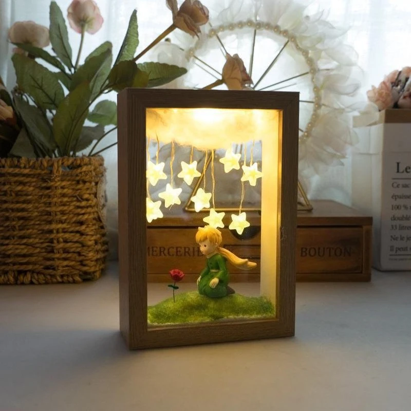 Photo Frame DIY Nightlight Luxury Gift Handmade Night Light Living Room Bedroom Bedside Mood Lights Home Decor Lighting Lamps