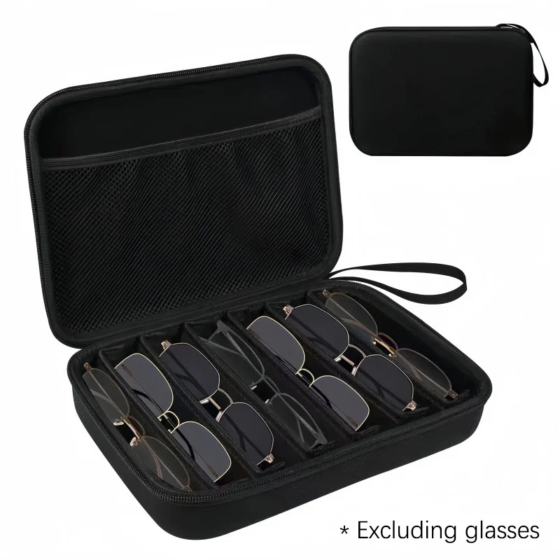 

6/7 Compartment Adjustable Glasses Storage Box | Portable Glasses Organizer and Travel Storage Rack Estuche Para Gafas