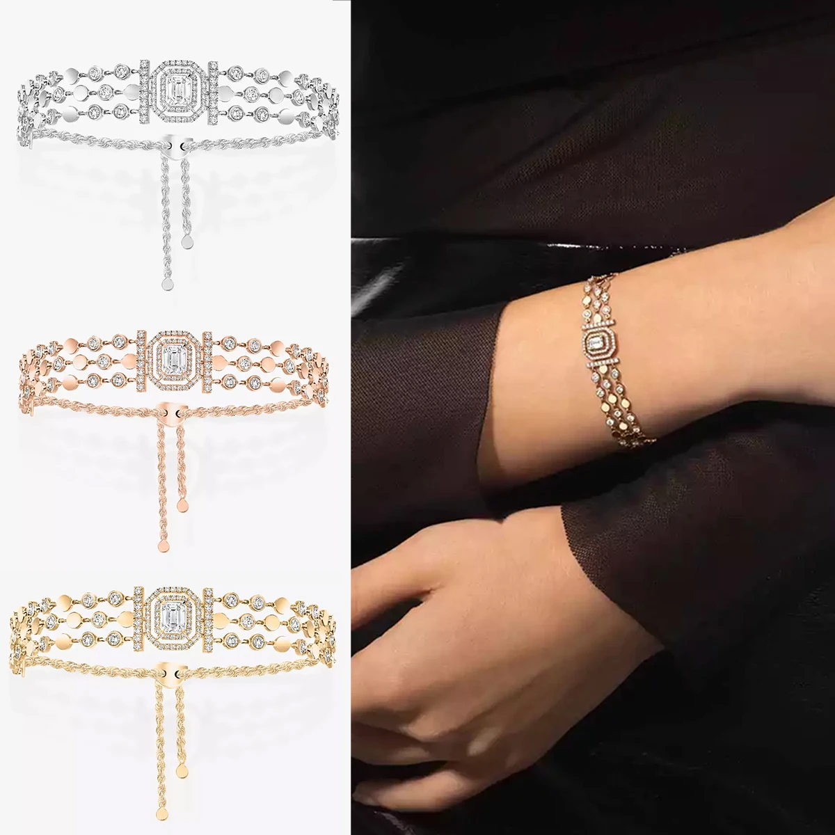 The new Messika adjustable women's bracelet is suitable for multiple occasions and is a good gift