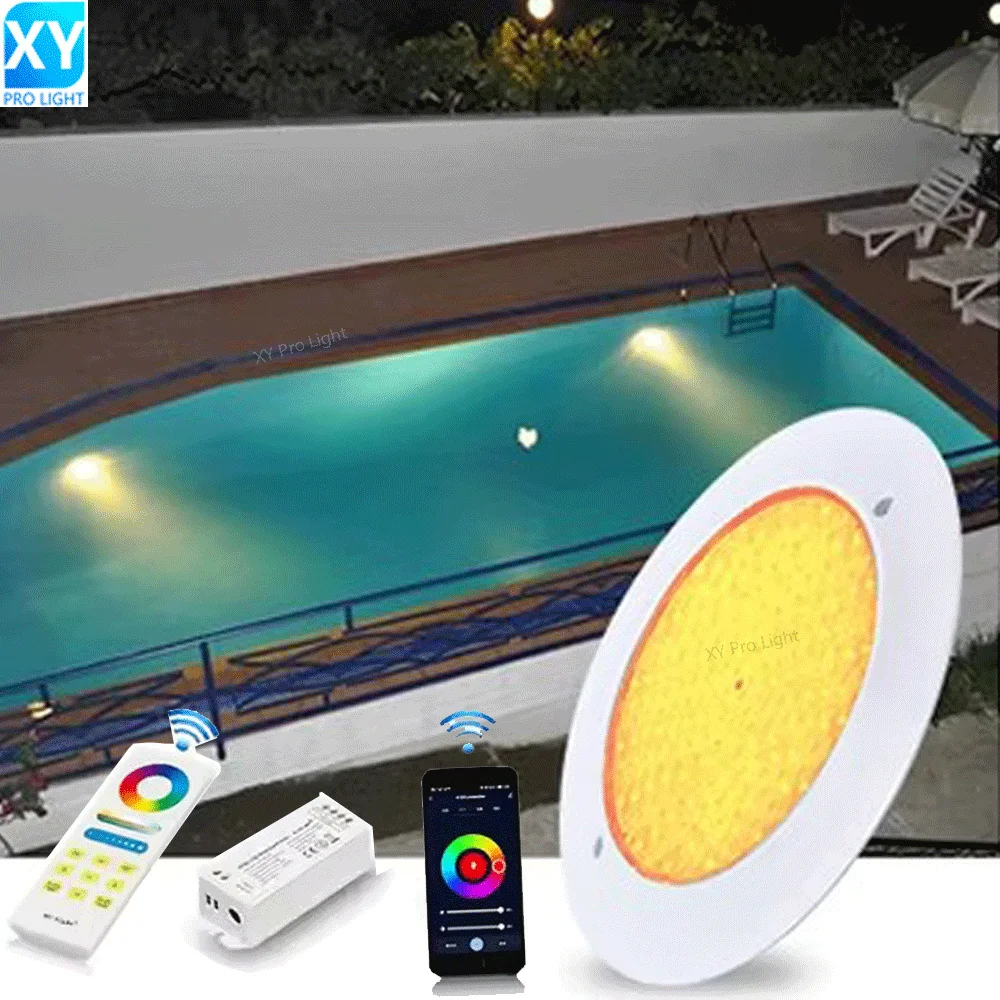 

35W LED Swimming Pool Light RGB Underwater Wall Hanging Without Opening 40W IP68 Outdoor Landscape Lighting APP Remote Control