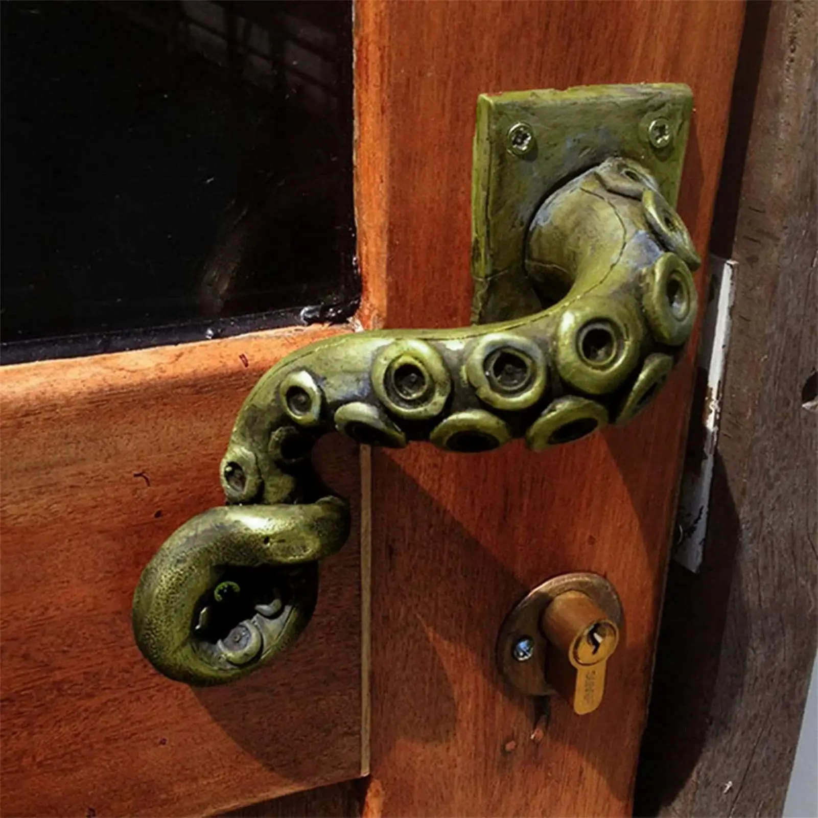 Vintage Octopus Door Knob Cabinet Handle Ancient Resin Outdoor Hook Household Drawer Furniture Pull Handle Pulls Bar Hardware