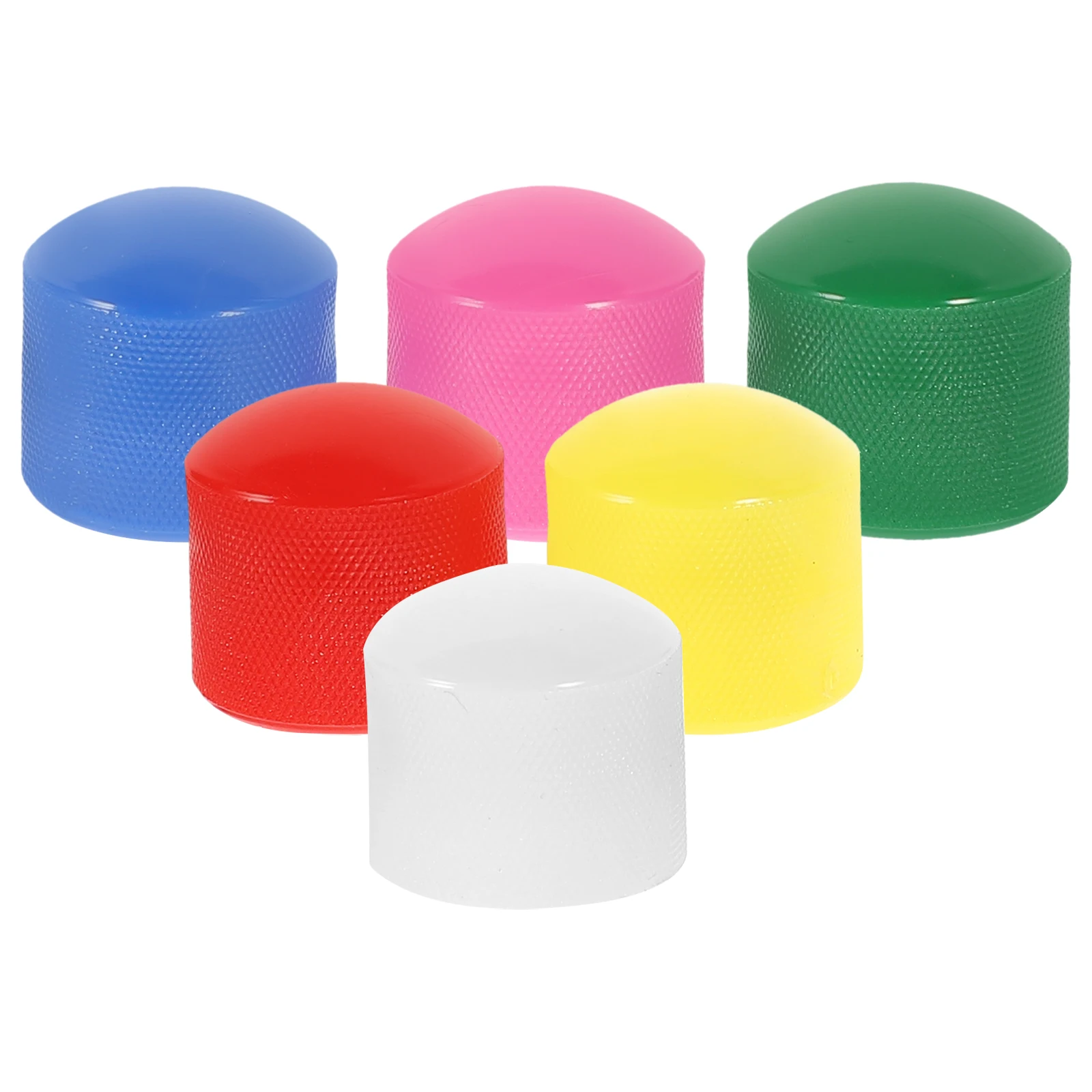 

6pcs Electric Guitar Volume Knobs Tone Replacement Control Knobs Metal Caps Potentiometer White Yellow Red Green Blue Pink