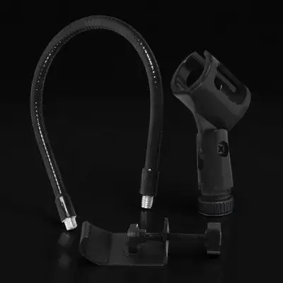 

1 Set Gooseneck Microphone Stand Adjustable Mic Holder For Desk Live Streaming Flexible Tube Mount Universal Clip Iron Rack