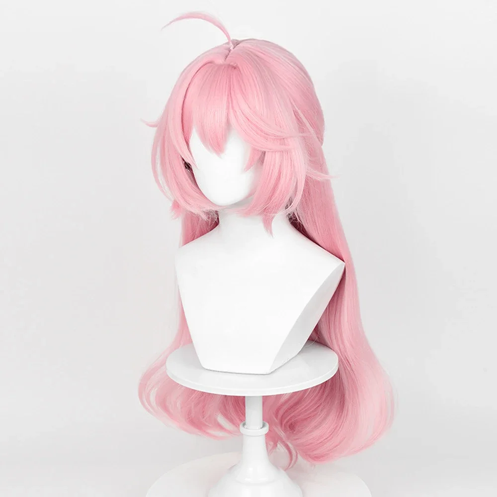 Game Arknights Goldenglow Cosplay Wig Women Long Straight Synthetic Pink Braid Fluffy Hair Wigs Halloween Party Costume Props