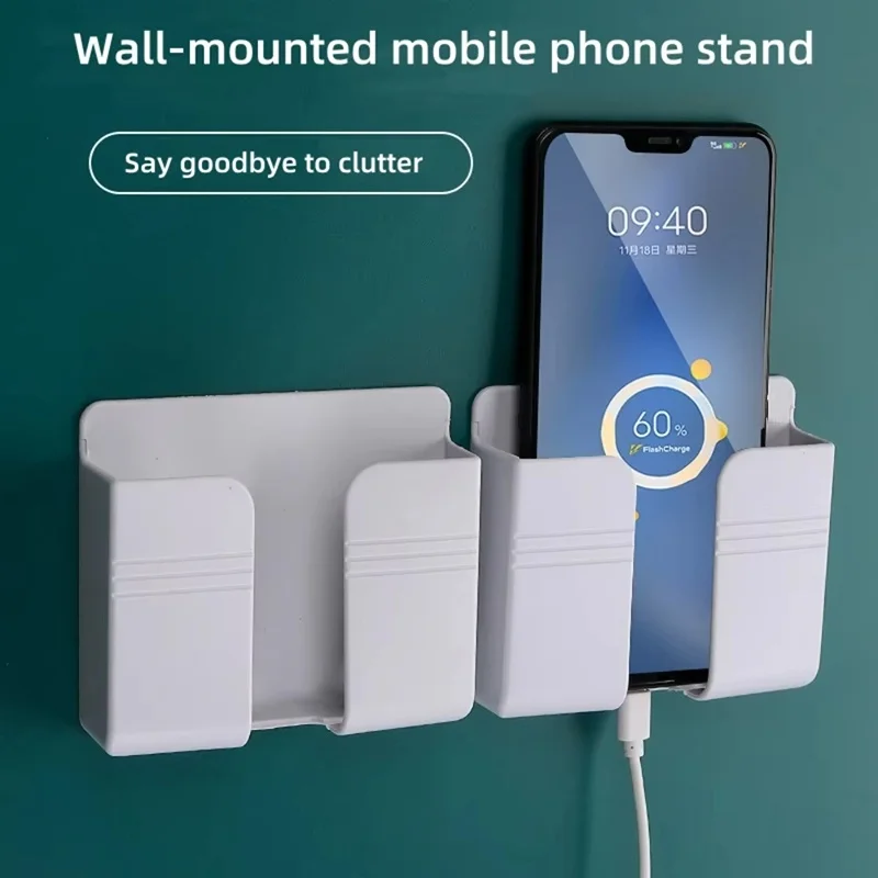 Wand Halterung Handy Halterung Schlag Kostenloser Smartphone Ladestation Fernbedienung Klebrige Lagerung Box Für iPhone Xiaomi Huawei