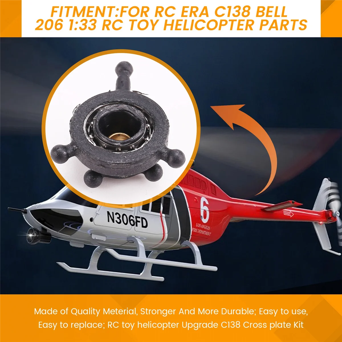 New RC Toy Helicopter Upgrade C138 Cross Plate Kit for RC ERA C138 Bell 206 1:33 RC Toy Helicopter Parts