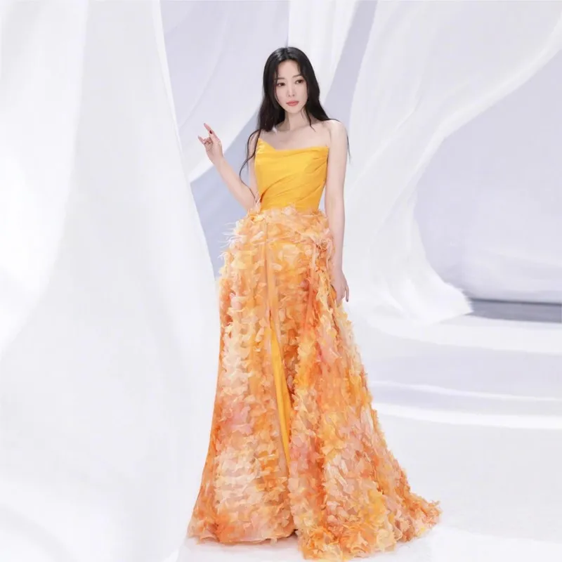 

performance banquet slit dress