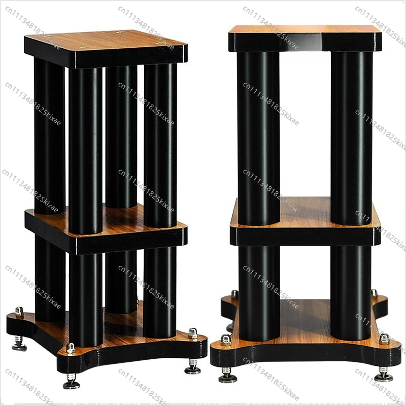 For Shock Absorber Surround Speaker Bracket Audio Floor Tripod Tray Pad Plate Metal Solid Wood Base Rack