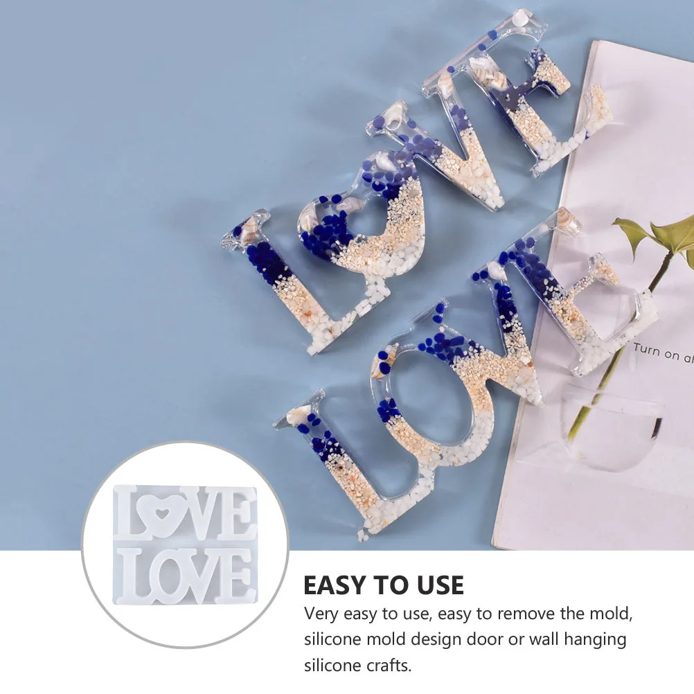 

1Pcs Love Silicone DIY Mold English Letters Crystal Epoxy Handmade Hanging Decorative Tags for DIY Hanging Tags