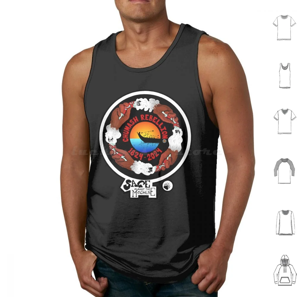 Sage Against The Machine Tank Tops Vest Sleeveless Chumash Indigenous Land Back Protect The Sacred Sage Sage Against