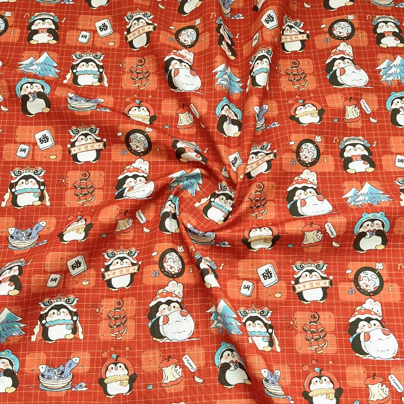 

L100cm X W150cm Радостный дизайнерский пингвин, милая тканевая подушка для домашних животных, пенал «сделай сам», весна-лето, модное украшение, материал для рукоделия